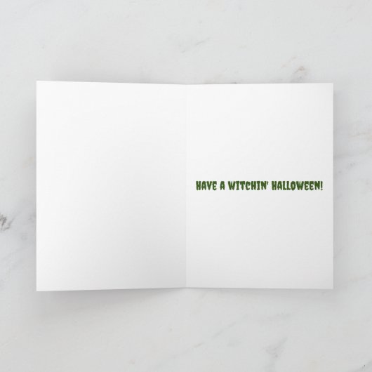 Golden Retriever Witchin' Halloween Feestdagen Kaart (Binnen)