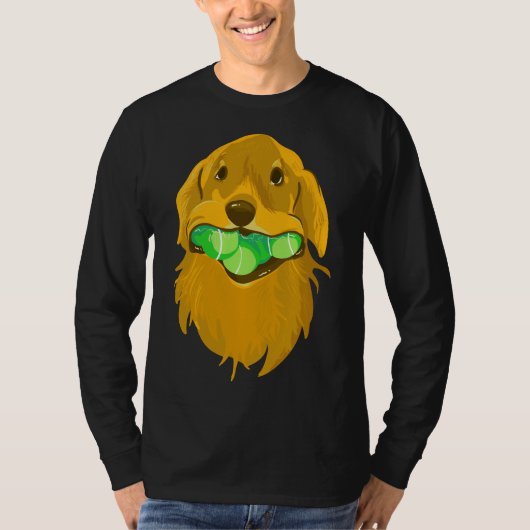 Golden Retriever With Tennis Balls Active T-shirt (Voorkant)