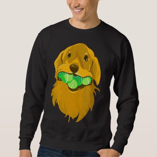 Golden Retriever With Tennis Balls Active Trui (Voorkant)