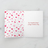 Golden Retriever With Valentine Heart Pillow Kaart (Binnen)