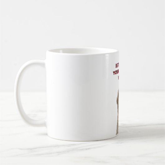 Golden Retriever Witte Koffie Mok met Quote (Links)