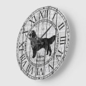 Golden Retriever Wood Pattern Grote Klok (Hoek)