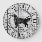Golden Retriever Wood Pattern Grote Klok (Voorkant)