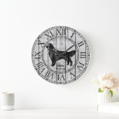 Golden Retriever Wood Pattern Grote Klok (Huis)