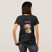 Golden Retriever Word Art genaamd Elegant Modern T-shirt (Achterkant volledig)