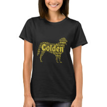 Golden Retriever Word Art genaamd Elegant Modern