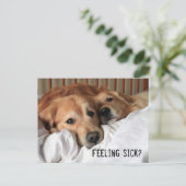 Golden Retriever wordt snel goed Briefkaart (Staand voorkant)