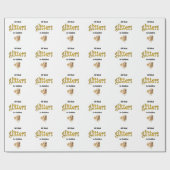 Golden Retriever Wrapping Paper Glitters is Golden Cadeaupapier (Vlak)