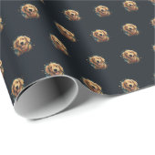 Golden Retriever Wrapping Paper | Gouden en zwart Cadeaupapier (Rol Hoek)