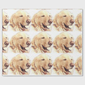 Golden Retriever wrapppapier Cadeaupapier (Vlak)