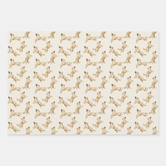 Golden Retriever wrapppapier Inpakpapier Vel (Voorkant 2)