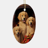 Golden Retriever Xmas Keramisch Ornament (Rechts)
