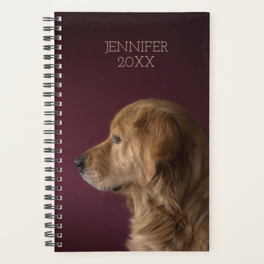 Golden Retriever Year Persoonlijke naam Planner (Voorkant)