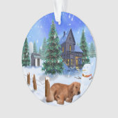 Golden Retriever Yogi-kerstversiering Ornament (voorkant)