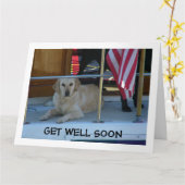 GOLDEN RETRIEVER ZEGT ALSJEBLIEFT SNEL BETER TE WO KAART (Gele Bloem)