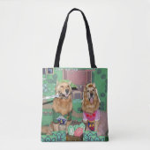 Golden Retriever Zelda en Link Tote Bag (Voorkant)