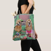 Golden Retriever Zelda en Link Tote Bag (Dichtbij)