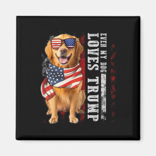 Golden Retriever Zelfs mijn hond houdt van Trump Magneet