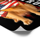 Golden Retriever Zelfs mijn hond houdt van Trump Poster (Hoek)