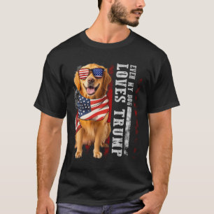 Golden Retriever Zelfs mijn hond houdt van Trump T-shirt