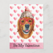 Golden Retriever zijn mijn Valentijn Dog Valentijn Feestdagenkaart (Voorkant)