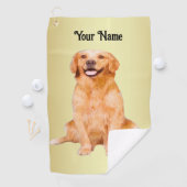 Golden Retriever Zitten - Schattig design Golfhanddoek (Insitu)