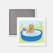 Golden Retriever "Zomer" Magneet (Voorkant / Achterkant)