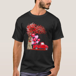 Golden Retriever zonnebril Hearts Tree Pickup Tru T-shirt