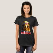 Golden Retriever zonnebril T-shirt (Voorkant volledig)