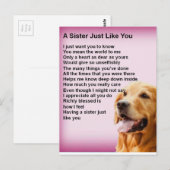 Golden Retriever - Zuster Poem Briefkaart (Voorkant / Achterkant)