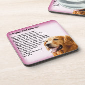 Golden Retriever - Zuster Poem Onderzetter (Linkerzijde)