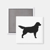 Golden Retriever (zwart) Magneet (Voorkant / Achterkant)