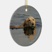 Golden Retriever zwemmen Keramisch Ornament (Rechts)