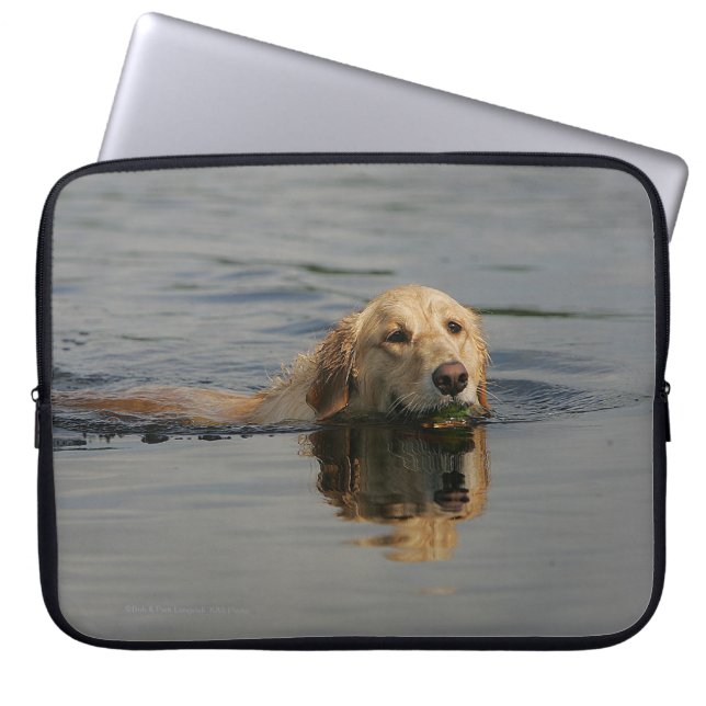 Golden Retriever zwemmen Laptop Sleeve (Voorkant)
