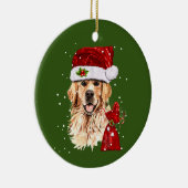 Golden    RetrieverDog kerstfeestcadeau Keramisch Ornament (Rechts)