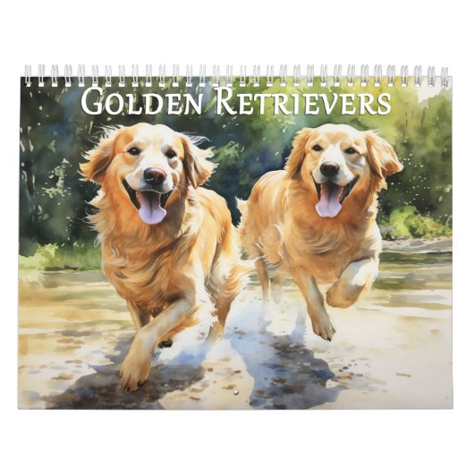 Golden Retrievers Agenda, elk jaar Kalender (Hoes)