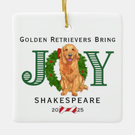 Golden Retrievers brengen vreugde Keramisch Ornament