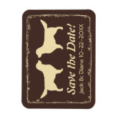 Golden Retrievers Bruiloft Bewaar de datum Magneet (Verticaal)