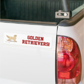 Golden Retrievers. Bumpersticker (Op Truck)