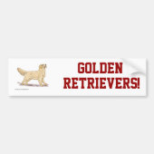 Golden Retrievers. Bumpersticker (Voorkant)