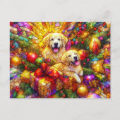 GOLDEN RETRIEVER'S CHRISTMAS ~ Briefkaart ~ (Voorkant)