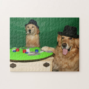 Golden Retrievers die poker spelen Legpuzzel