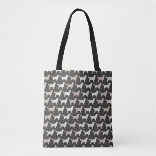 Golden Retrievers | Dog Silhouettes pattered Tote Bag (Voorkant)