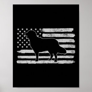 Golden Retrievers Dog VS vlag 4 juli Poster