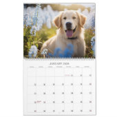 Golden Retrievers en Flowers Hondenliefhebber Kalender (Jan 2026)