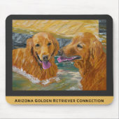 Golden Retrievers Frolic Mousepad Muismat (Voorkant)