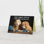 Golden Retrievers Funny Birthday Stitches Card Kaart (Voorkant)