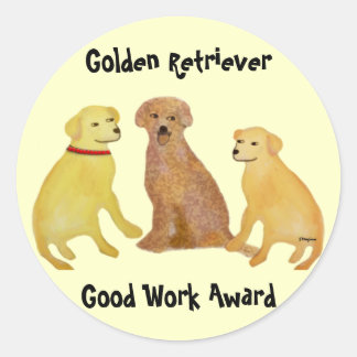 Golden Retrievers Goed Werk Stickers