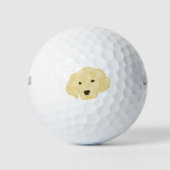 Golden Retrievers. Golden Lab golfballen (Voorkant)