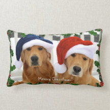 Golden Retrievers Holiday Pillow
